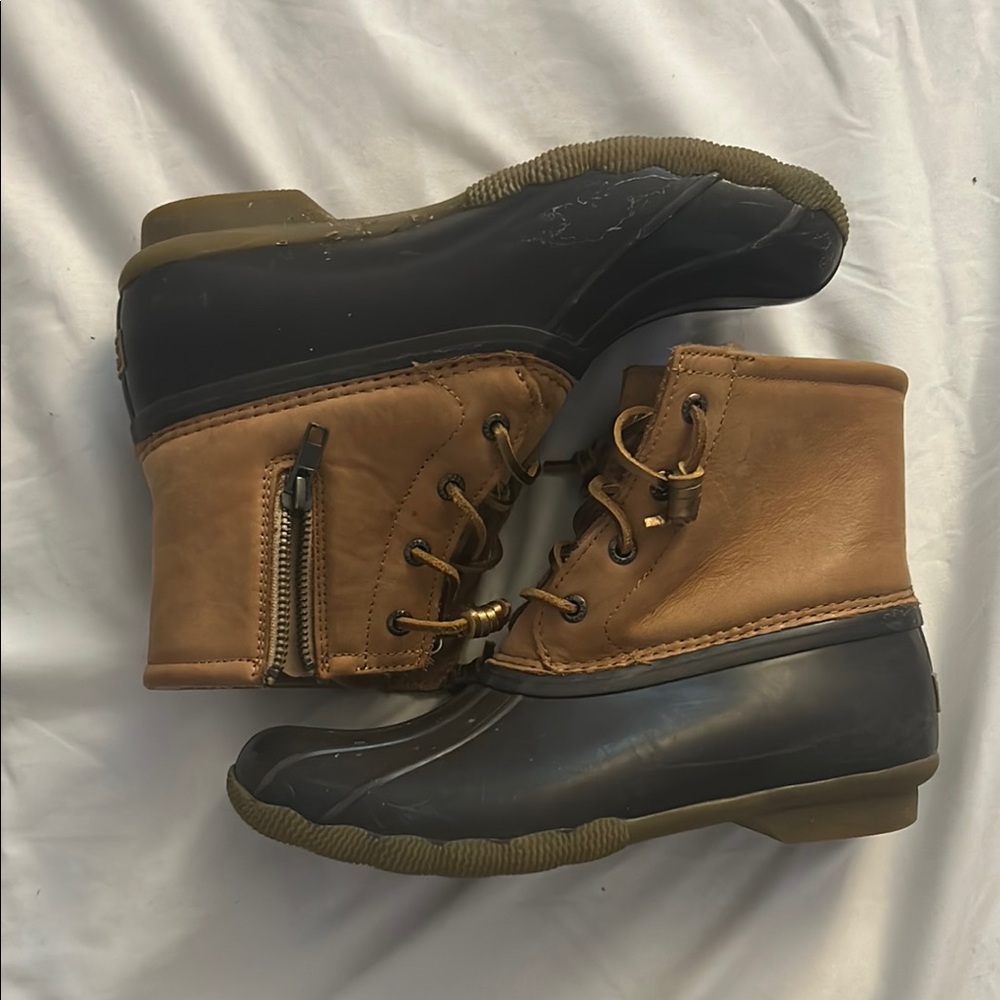 Women’s Brown and Black Duck Boots